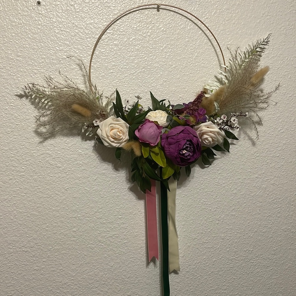Homemade Faux Flower Hanging Decor